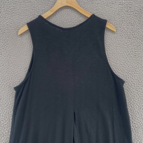 J Jill Dress Womens Large Black Modal Blend Swing Tee Shirt Pleated Pockets Knit - Picture 4 of 11